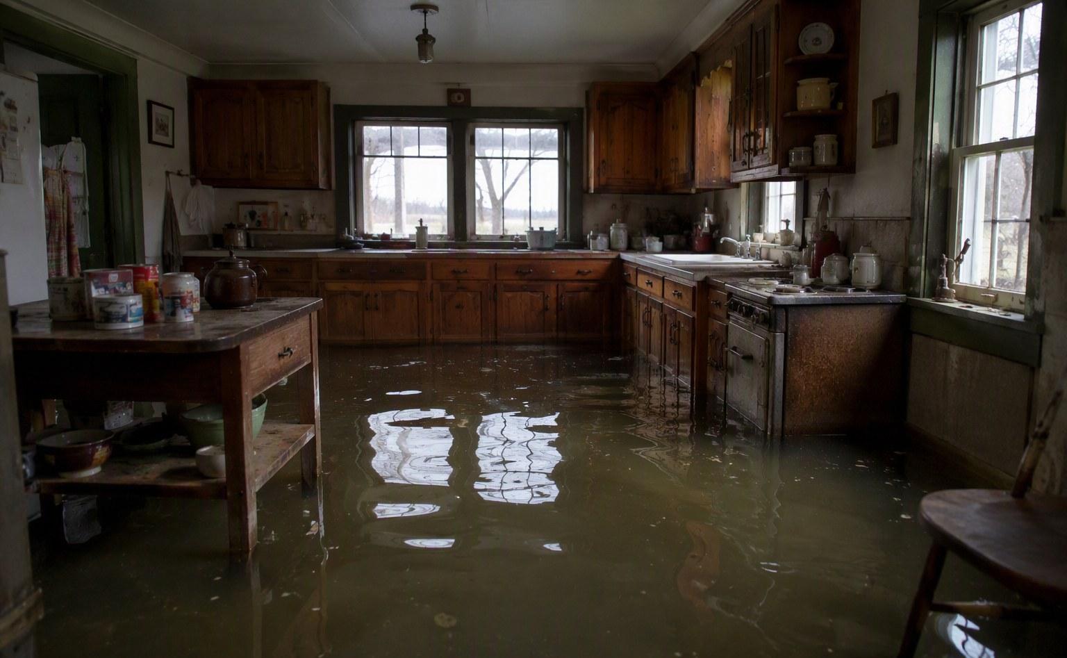 Water damage inside a Maryland Eastern Shore home